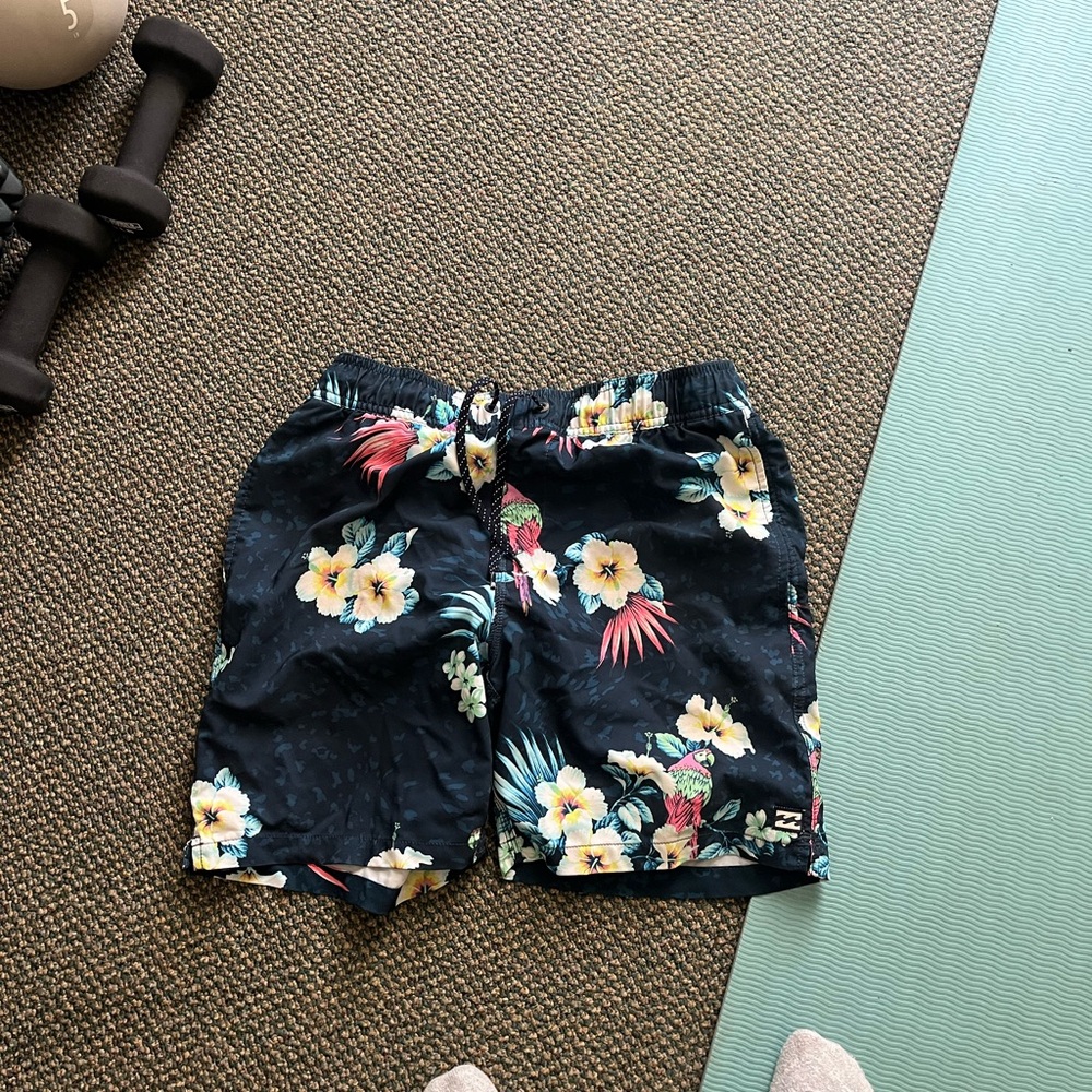 Billabong Teal Patterned Swim Shorts